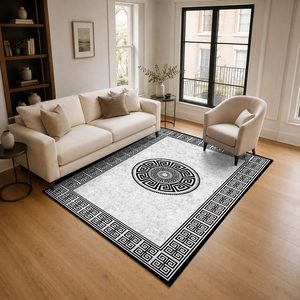 <b>RUGS</b> DEPOT LXDP-0632 Wholesale Grey <b>Silver</b> Traditional Anatolian Digital Printed Machine Washable Chenille Area <b>Rug</b> Non Slip - Product Image 2