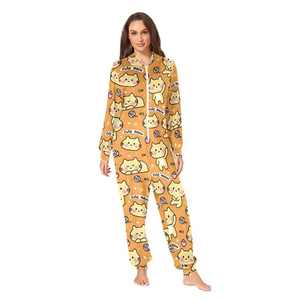 Alta calidad 2 piezas térmico 100% algodón sólido Navidad muñeco de nieve señoras pijamas conjunto ropa de noche ropa de dormir cómoda - Product Image 4