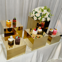 Support de présentation simple en acier inoxydable écologique pour desserts, gâteaux et cupcakes – Idéal pour mariages, buffets et traiteurs