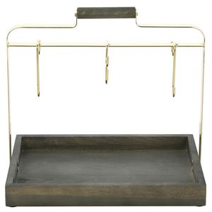 Elegant wood metal mug stand cup holder coffee mug holder for home kitchenware hotel tabletop kitchen counter made in india 2023 - Product Image 1