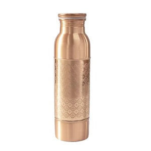 Pure Copper Bottle Shine Finished for Water Drinking <b>Office</b> & School Use Leak Proof Copper Bottle - Product Image 4
