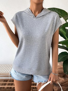 Sudadera con Capucha para Hombre, Modelo 2025, 100% Algodón, Diseño de Bolsillo, Sin Mangas, Transpirable, Ligera, Estampado Sólido - Product Image 4