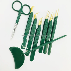 Pinzas de Precisión Antiestáticas Profesionales de Alta Calidad para Extensión de Pestañas, Punta Dorada, Acero Inoxidable, Empaque con Logotipo Personalizado - Product Image 6
