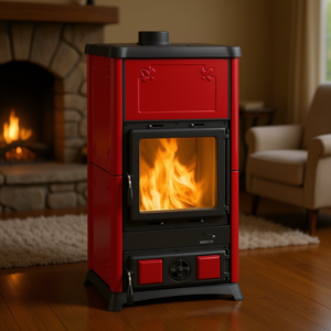 Estufa de Leña FEDORA .16 Bordeaux de 5 Estrellas, Modelo 3000820, 8.3kW - Product Image 3