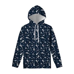 Nouvelle tendance hommes 100% coton à capuche à manches longues Vintage guitare impression surdimensionné lâche rue vêtements mode sweats à capuche pour hommes - Product Image 6