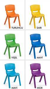 Red <b>Plastic</b> Kids Chair Stackable Resin Student Seat with Backrest for School Kindergarten Classroom - Product Image 2