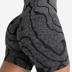 Shorts Deportivos de Cintura Alta para Mujer, Elásticos, de Secado Rápido, Sin Costuras, con Efecto Scrunch, Elásticos en Cuatro Direcciones, Ecológicos, 100% - Product Image 1