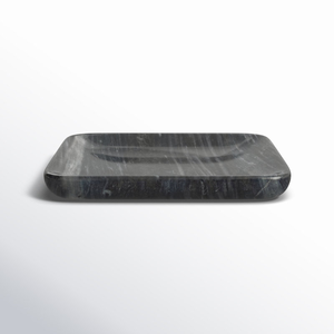 Plateau de service de restaurant de luxe en marbre carré noir antique sans poignées Plateau artisanal pour le design traditionnel du Ramadan - Product Image 5