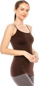 Women <b>Camisole</b> Tank <b>Top</b> <b>Lace</b> 100% Cotton Comfort Stretch Fabric Thin Spaghetti Strap Breathable Lightweight - Product Image 2