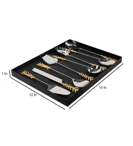 Ensemble de couverts en métal 8 pièces pour restaurants et hôtels pour l'exportation, vente à prix économique - Product Image 4