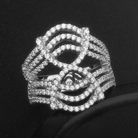 Bague en argent sterling avec zircon bague en or 18 carats bijoux pour femme 5a Cz nouveau design bijoux personnalisés pour hommes Plata 925 Al Por Mayor