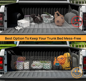 OEM/ODM <strong>Cargo</strong> <strong>Net</strong> Truck Bed Organizer Heavy Duty Tailgate Mesh for Pickup Truck Trunk Storage <strong>Net</strong> with 3 Pockets &amp; Metal Hooks - Product Image 3