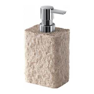 ARIES Dispensador de jabón de piedra beige con soporte Gedy Dispensadores de jabón líquido 9x64x16,8cm Modelo AR80 03 - Product Image 1