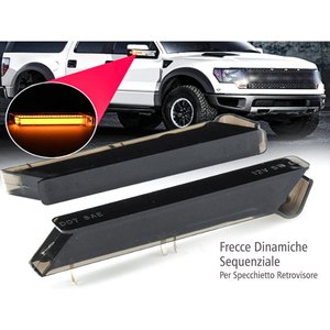 Kit indicatori di direzione laterali a LED indicatori di direzione frontali dinamici obiettivo fumo Ford F150 Raptor Expedition Lincoln Mark LT OEM 4 l3z13b374aa- - Product Image 1