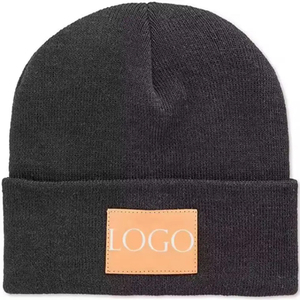 หมวกบีนนี่ผ้าถักแจ็คการ์ดสำหรับผู้ชายหมวกบีนนี่ผ้าฟลีซถักสำหรับฤดูใบไม้ร่วงฤดูหนาว - Product Image 3