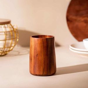 Classic Eco-Friendly <b>Wooden</b> Coffee Mug with Stainless Steel Durable <b>Tankard</b> for Coffee & Beer Lovers & Party Gifts - Product Image 2