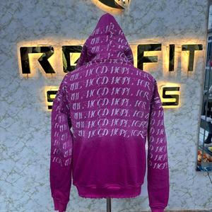 Alta fabricante cliente más demandado cremallera Sudadera con capucha color rosa impreso fábrica hecho precio barato sudaderas con capucha hombres sudaderas con capucha de los hombres - Product Image 6