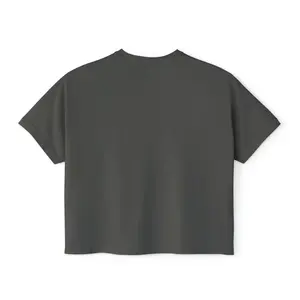 เสื้อยืดผู้ชายตัวสั้นทรงโอเวอร์ไซส์สไตล์วินเทจ100% ครอปไหล่ - Product Image 2