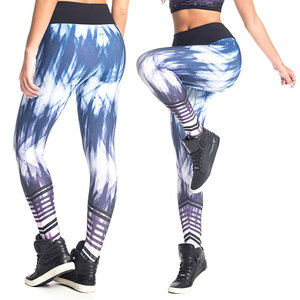 กางเกงเลกกิ้งเอวสูงของผู้หญิงเอวสูงแบบซับลิเมชันชุดฟิตเนสแห้งเร็วสำหรับใส่ในตำแหน่งโลโก้ฤดูร้อน - Product Image 3