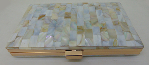 Women Summer <b>Mini</b> Handbag Money Clutch Wallet Purse Envelope Woven mother of pearl Clutch bags - Product Image 3