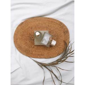 Napperons de paille en osier décoratifs rustiques classiques de qualité supérieure napperons de table à manger couleur miel-Directement Inde Fabricant - Product Image 3