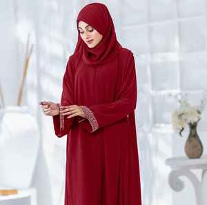 Abaya blanche élégante longue style abaya avec foulard assorti tissu de qualité supérieure bon marché et prix abordable - Product Image 4