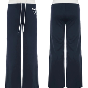 Pantalon de survêtement taille haute confortable pour femme pantalon de tous les jours extensible et doux avec ceinture élastique pantalon avec poches - Product Image 1