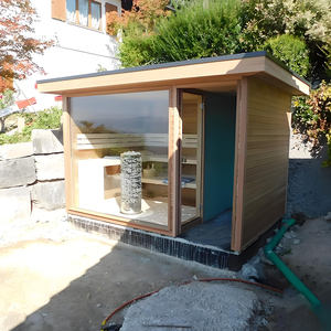 Sauna en cèdre rouge pour 6 personnes, sauna extérieur avec chauffage Harvia <span class=keywords><strong>Sona</strong></span>, cabine de sauna à chaleur sèche extérieure - Product Image 3