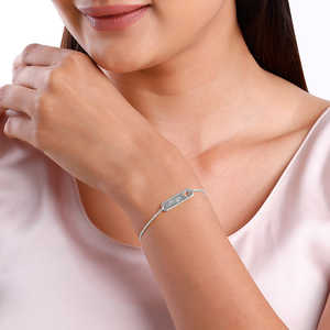 กำไลข้อมือสุดหรูรูปหัวใจสีเงินมีความอบอุ่น - Product Image 3