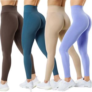 Leggings de gymnastique taille haute pour femmes avec ajustement sans couture et tissu évacuant l'humidité pour les séances de fitness et d'entraînement - Product Image 1