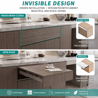 Glissière de tiroir escamotable invisible pour comptoir, fournie par l'usine, pour armoire de cuisine, garde-manger, accessoires de meubles en bois sur mesure
