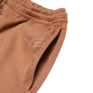 Pantalones vaqueros de moda para hombre, ropa de calle de tela, pantalones cortos de trabajo sueltos, pantalones cortos holgados con costuras en contraste, pantalones cortos personalizados para hombre - Product Image 3