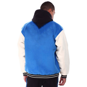 แจ็กเก็ตเบสบอลทีมโรงเรียนวิทยาลัยแฟชั่นไซส์ใหญ่พิเศษเสื้อแจ็กเก็ตเบสบอลผ้ากำมะหยี่ไม่มีลายปักอักษรสำหรับผู้ชาย - Product Image 5