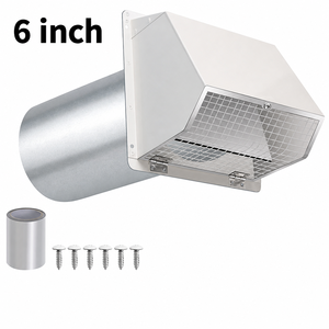 <span class=keywords><strong>Hotte</strong></span> d'aération murale ronde en acier inoxydable à grille simple avec écran en maille ouvrable - Product Image 1