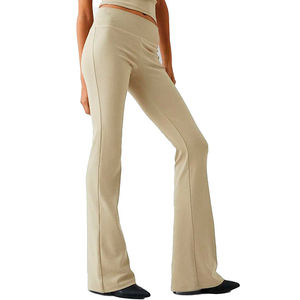 Nouveauté 2026 – Pantalons évasés pour femmes, vente en gros, pour tenue décontractée, couleur unie, coupe confortable, style urbain pour femmes - Product Image 3
