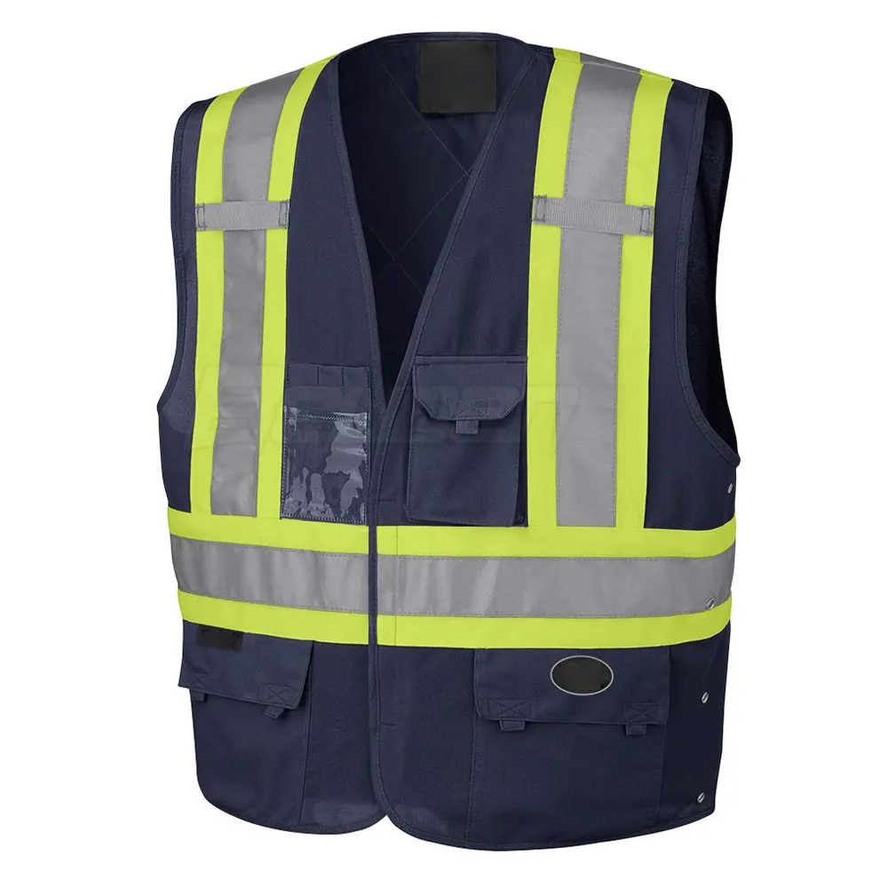 High Vis Reflective Working Vest Construction Apparel Safety Clothing High Visibility Working Vest
