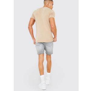 T-shirt basique à encolure ras du cou pour hommes T-shirt d'été léger en coton à bobine grande taille - Product Image 5