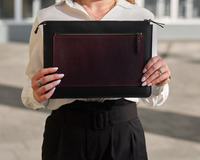 Housse pour ordinateur portable en cuir véritable, moderne, durable, légère, portable, protectrice, MacBook Pro 15,4 pouces 2025 LS-0047
