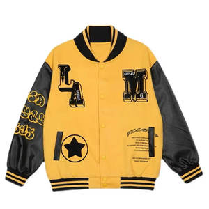 Chaqueta universitaria Letterman para hombre con logotipo personalizado de alta calidad, cuello alto largo fino de tendencia, cómoda y elegante - Product Image 3