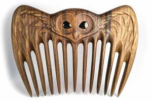 Peine de pelo con mango de madera hecho a mano diferente para uso en Salón de la India peine de madera al por mayor para uso comercial en venta en - Product Image 3