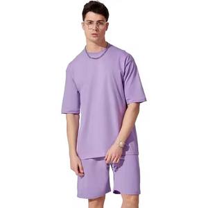 Conjunto de Pantalones Cortos de Dos Piezas de Algodón Transpirable con Logotipo Personalizado de Verano para Hombre - Product Image 1