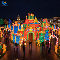 Attractions lumineuses clés en main pour un pays des merveilles de Noël, lanternes géantes d'entrée pour parcs à thème, stations balnéaires et événements festifs