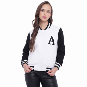Vente en gros de blouson d'aviateur universitaire pour femmes, design haut personnalisé, nouveauté, bonne qualité, vestes de baseball au meilleur design, service OEM - Product Image 1