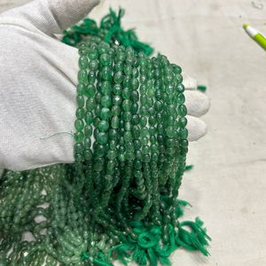 Natural <b>Green</b> Strawberry Quartz Gemstone <b>Beads</b>, 16 Inch, 7 Strand <b>Necklace</b>, Strawberry Quartz - Product Image 6