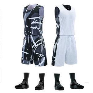 Diseño de conjunto de baloncesto de equipo de niños de sublimación completa de calidad superior para uniforme de baloncesto Jersey camisa Reversible Jersey - Product Image 1