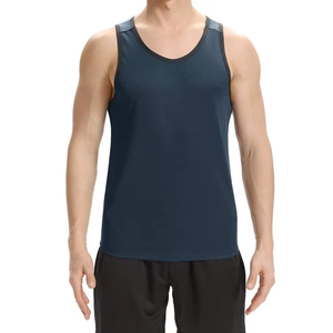 Camiseta Deportiva de Entrenamiento para Hombre, Sin Mangas, de Poliéster, Lisa, Ropa Deportiva Personalizada, Lista para el Gimnasio, Fitness, Ejercicio, Camiseta Deportiva para Hombre - Product Image 3