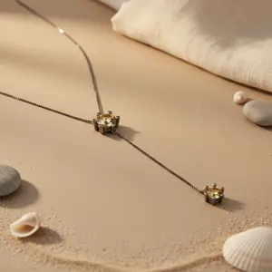 925 Silver Y-<b>Necklace</b> for Women Citrine <b>Amethyst</b> Diamond Pearl Rhodium Plated Topaz Statement Rose Gold Jewelry Platinum Trendy - Product Image 1