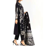 Shalwar Kameez Wanita Berkualitas Tinggi OEM ODM, Pakaian Kasual Jalanan, Lengan Panjang, Bermotif, Bahan Katun Sutra India Pakistan, Custom
