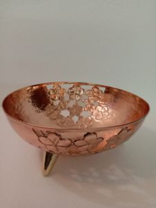 Panier de rangement écologique en cuivre tendance pour la maison, hôtel ou restaurant, cuisine, stockage décoratif, article indien - Product Image 5