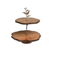 Nieuwe Stijl Houten 3 Tier Boerderij Stand Rustieke Cake Stand Stand Stand Bruiloften Verjaardagsfeestje